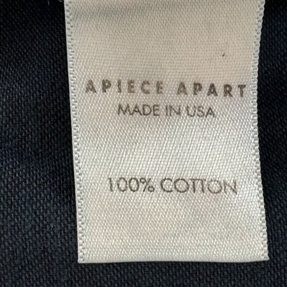 APiece Apart Isa Wrap Elasticated Waist Dark Blue Pleat Front Tapered Trousers - Picture 13 of 14